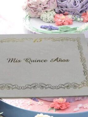 Mis Quince Años Guest Book with Pen, Libro De Firmas, Sweet 15